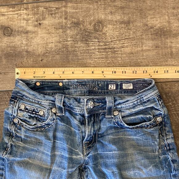 Miss Me Jeans Boot Cut back zipper pockets Size 27 - Picture 5 of 7